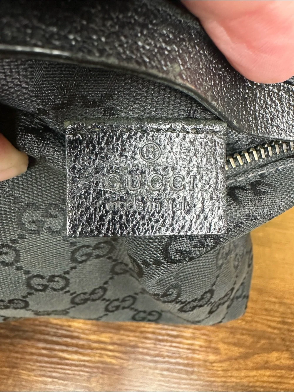 Authentic Gucci Black GG Canvas Belt Bag / Waist Bag | COA Included - Picture 10 of 16